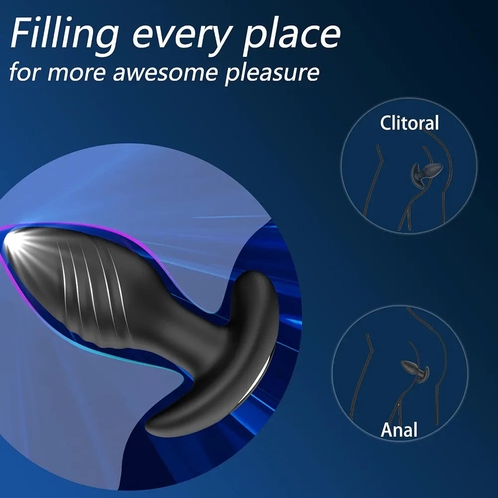 Smart App-Controlled 360-Degree Rotating Prostate Massager and Anal Stimulator