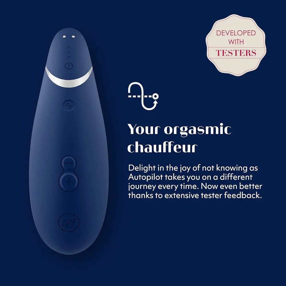 Womanizer Premium 2 Clitoral Suction Vibrator - 14 Intensity Levels, Waterproof