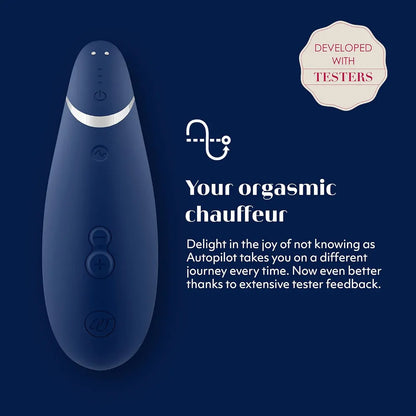 Womanizer Premium 2 Clitoral Suction Vibrator - 14 Intensity Levels, Waterproof