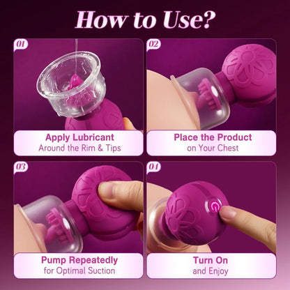 10-Mode Rotating Nipple and Clitoral Stimulator for Couples