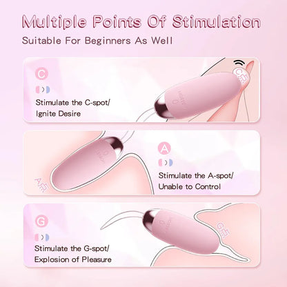 8-Mode Mini Silicone Bullet Vibrator - Wearable Personal Massager for Clitoral and Nipple Stimulation