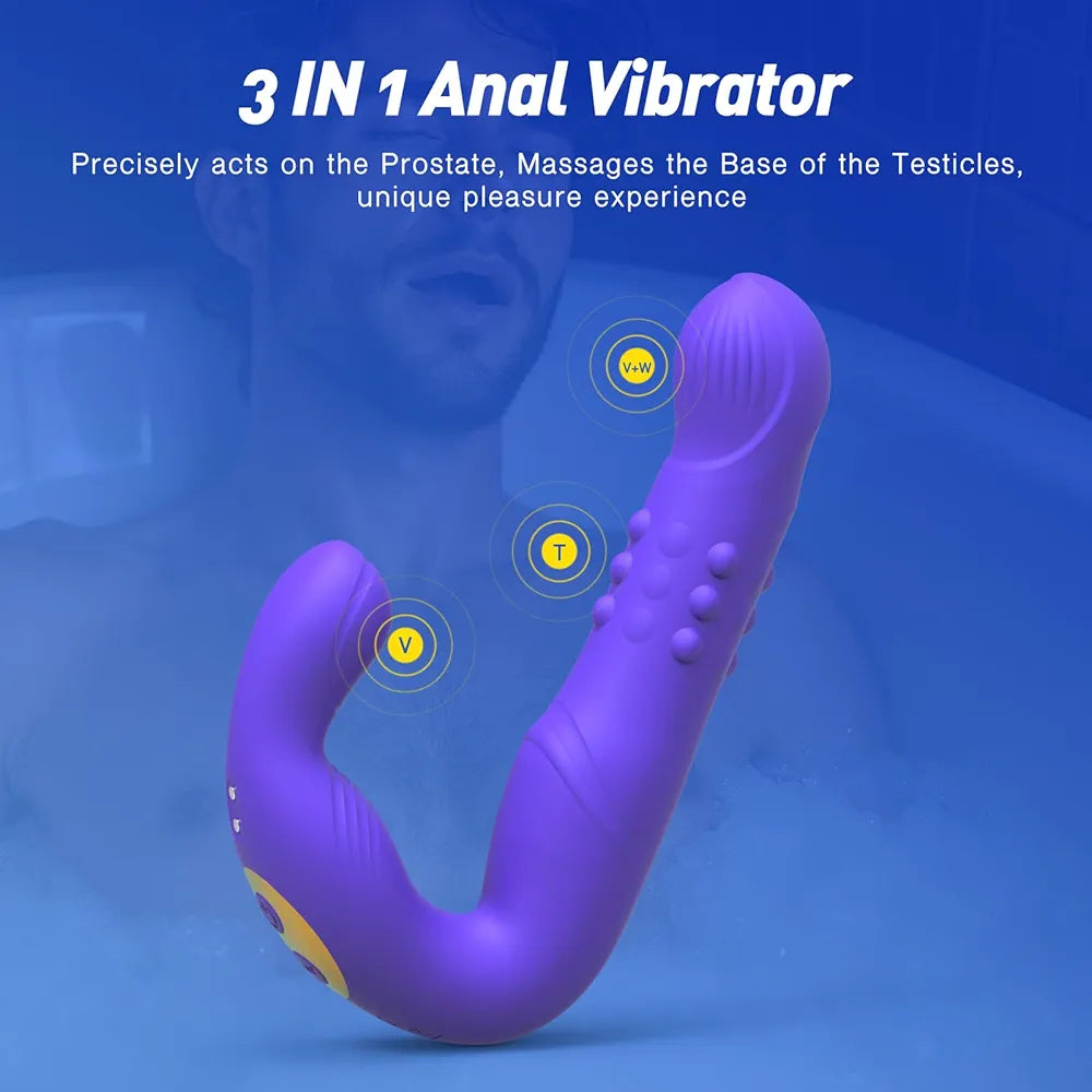 Prostate Massager and Anal Vibrator for Men with 16 Stimulation Modes