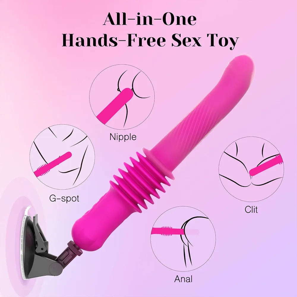Tracy’s Dog Premium Thrusting Dildo Sex Machine with Heating, Remote Control, and 10 Vibration Modes