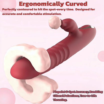 Dual-Action Rechargeable Rabbit Vibrator with Clitoral Suction and 16 Vibration Modes