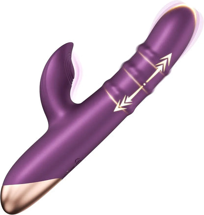 Premium 3-in-1 Rabbit Vibrator with Thrusting, Tapping, and Clitoral Stimulation