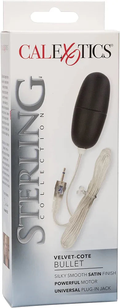 CalExotics Sterling Collection Velvet Bullet Vibrator - 2.2-Inch Discreet Personal Massager, Black