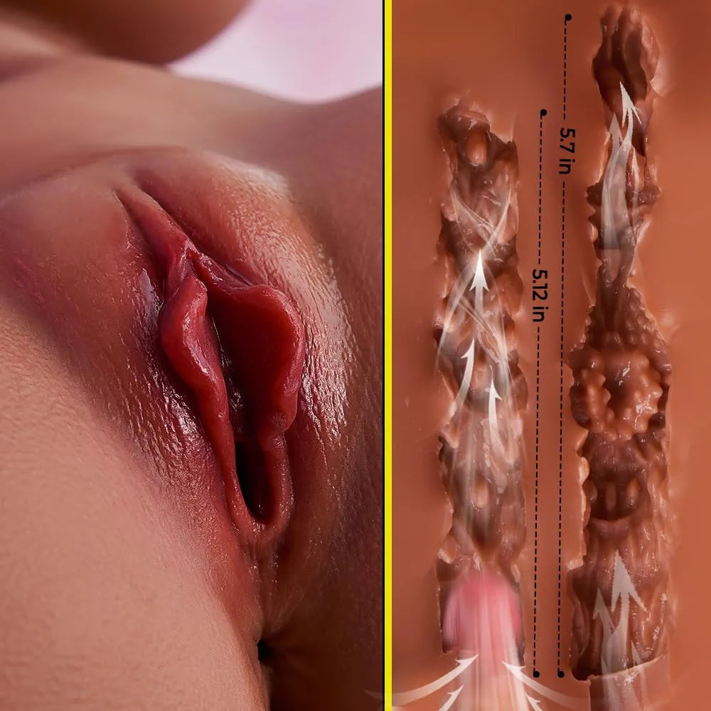 16LB Realistic Life-Size Female Sex Doll for Men with Built-in Torso, Large Breasts, Big Ass, Tight Vagina & Anal, Includes Free Lube