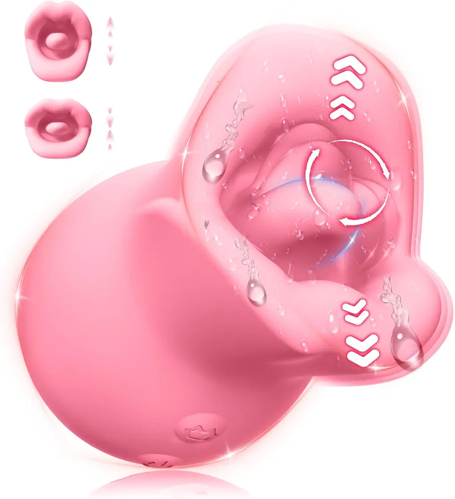 Ergonomic 3-in-1 Clitoral Stimulator and Tongue Vibrator for Women