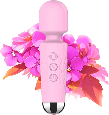 Compact Rechargeable Electric Personal Massager for Targeted Muscle Relief - Pink