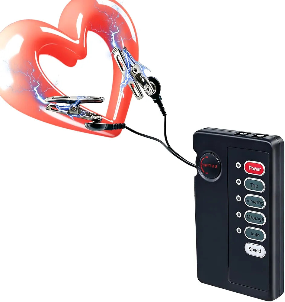 Advanced Electro-Stimulation Clitoral and Nipple Clamp Set with Adjustable Intensity