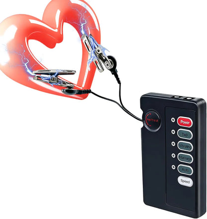Advanced Electro-Stimulation Clitoral and Nipple Clamp Set with Adjustable Intensity