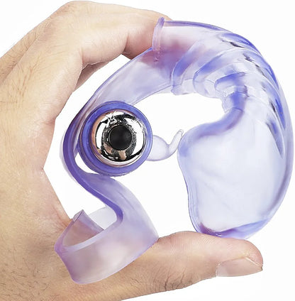 Silicone G-Spot and Clitoral Stimulator Sleeve for Couples