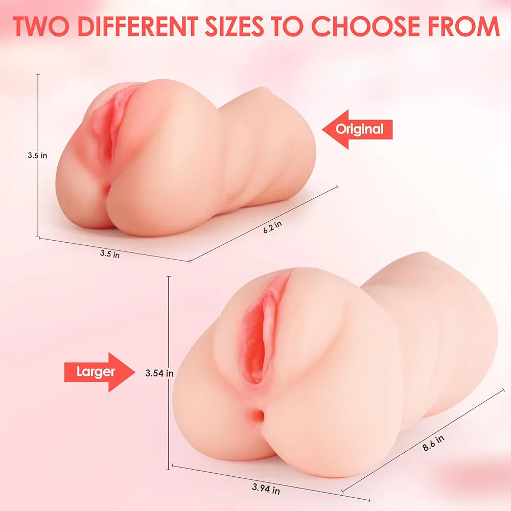 ZEMALIA 3-in-1 Realistic Male Masturbator with 3D Textured Mouth, Vagina, and Anus