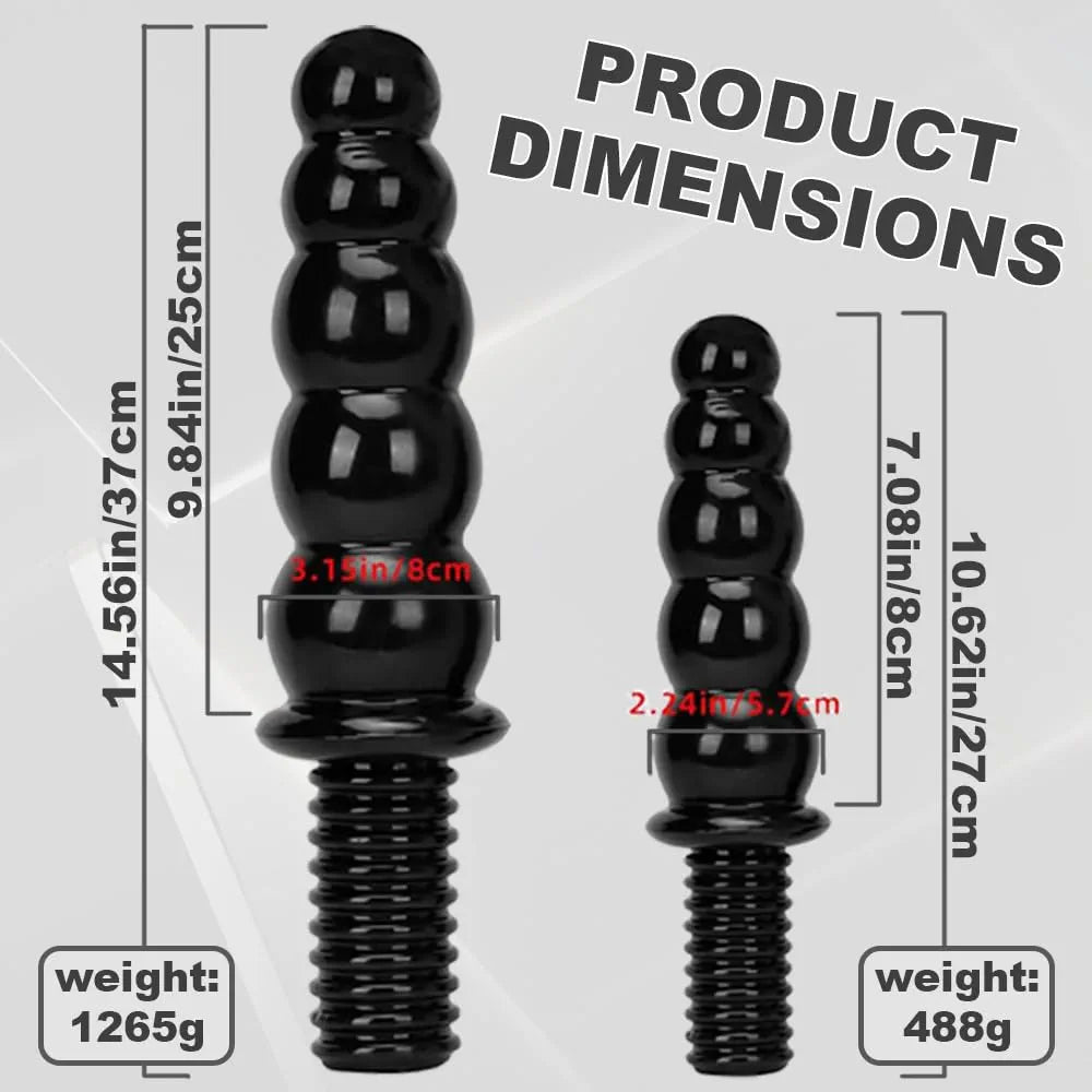 Premium Extra-Large Silicone Anal Bead Dildo with Ergonomic Non-Slip Handle for Advanced Prostate and G-Spot Stimulation