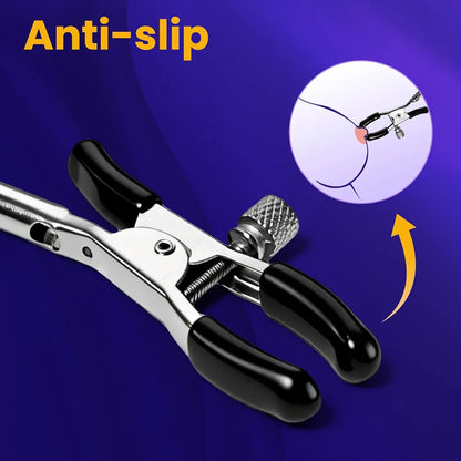 Adjustable Metal Nipple Clamps and Suction Set with Storage Case and Chain