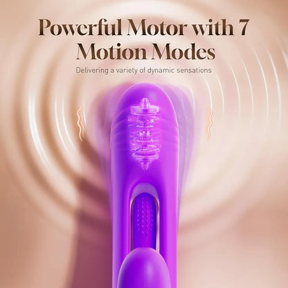 Aurieel 3-in-1 Rabbit G-Spot and Clitoral Vibrator with 14 Vibration Modes and Tongue Licking Stimulation