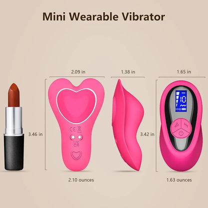 Butterfly Wearable Panty Vibrator with Remote Control, 10 Vibration Modes, 4 Speeds, and LCD Display for G-Spot and Clitoral Stimulation