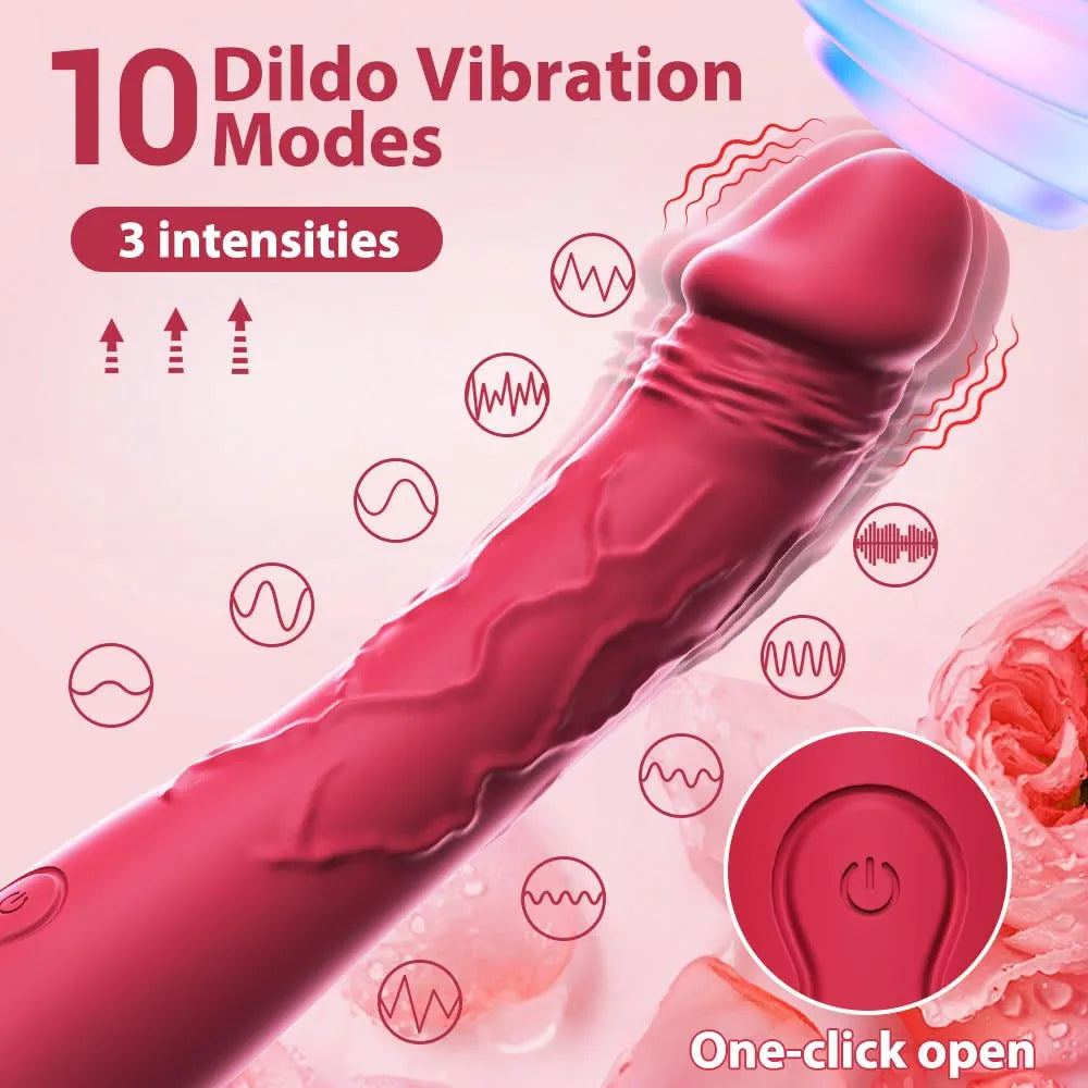Premium 7.6-Inch Waterproof Silicone Vibrator with 10 Vibration Modes for Targeted Stimulation