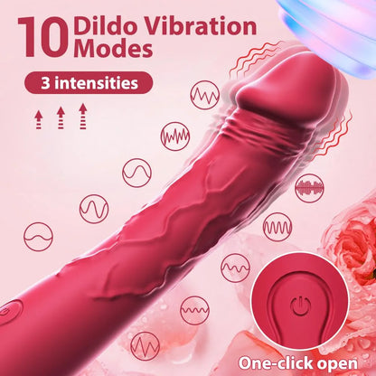Premium 7.6-Inch Waterproof Silicone Vibrator with 10 Vibration Modes for Targeted Stimulation
