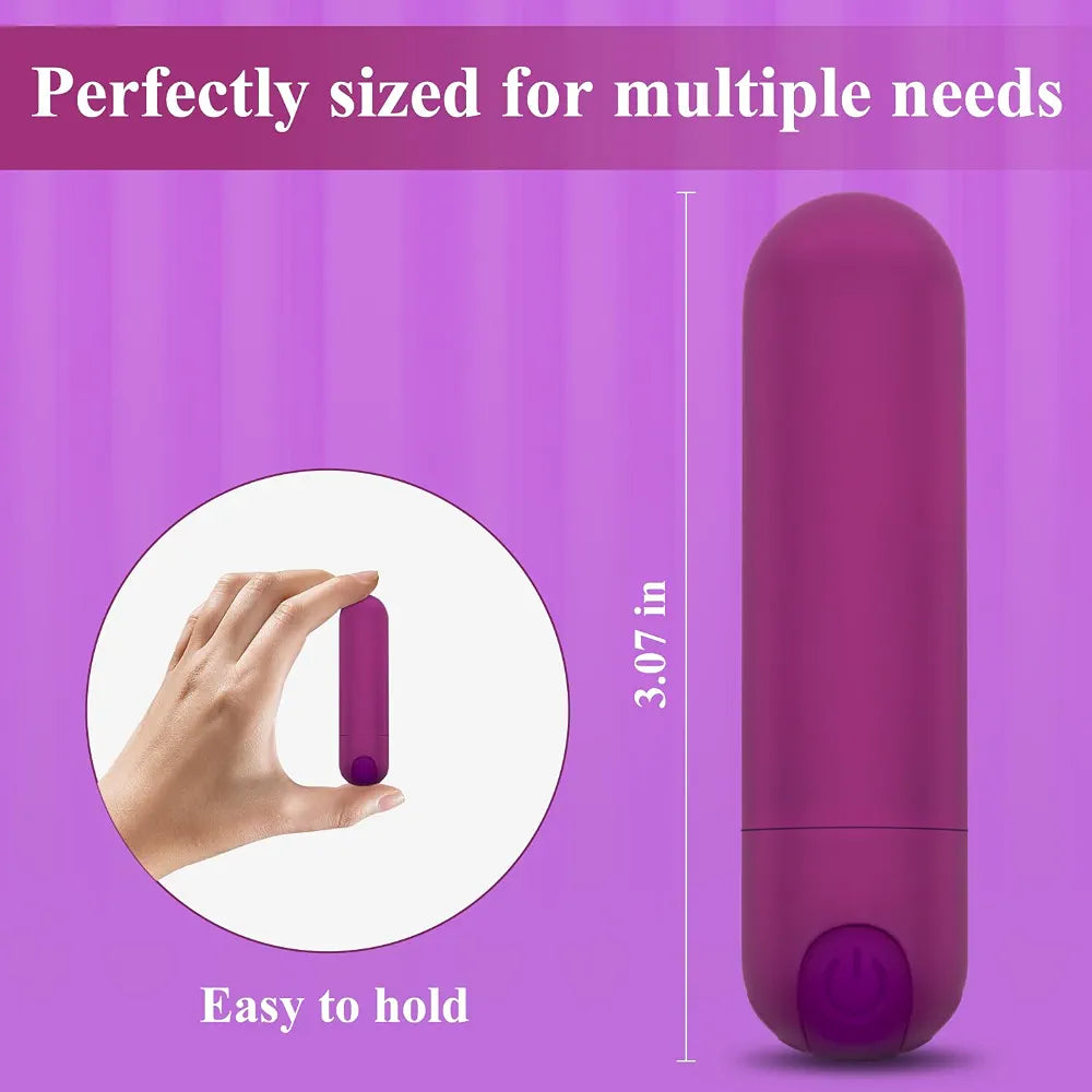 Premium Cordless Handheld Massager with 10 Vibration Modes - Quiet & Portable Travel Design