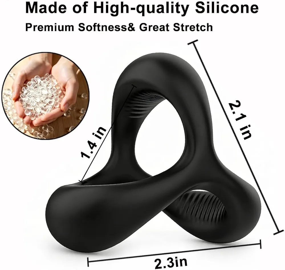 7-Piece Silicone Penis Ring and Sleeve Set for Enhanced Performance and Couples Intimacy
