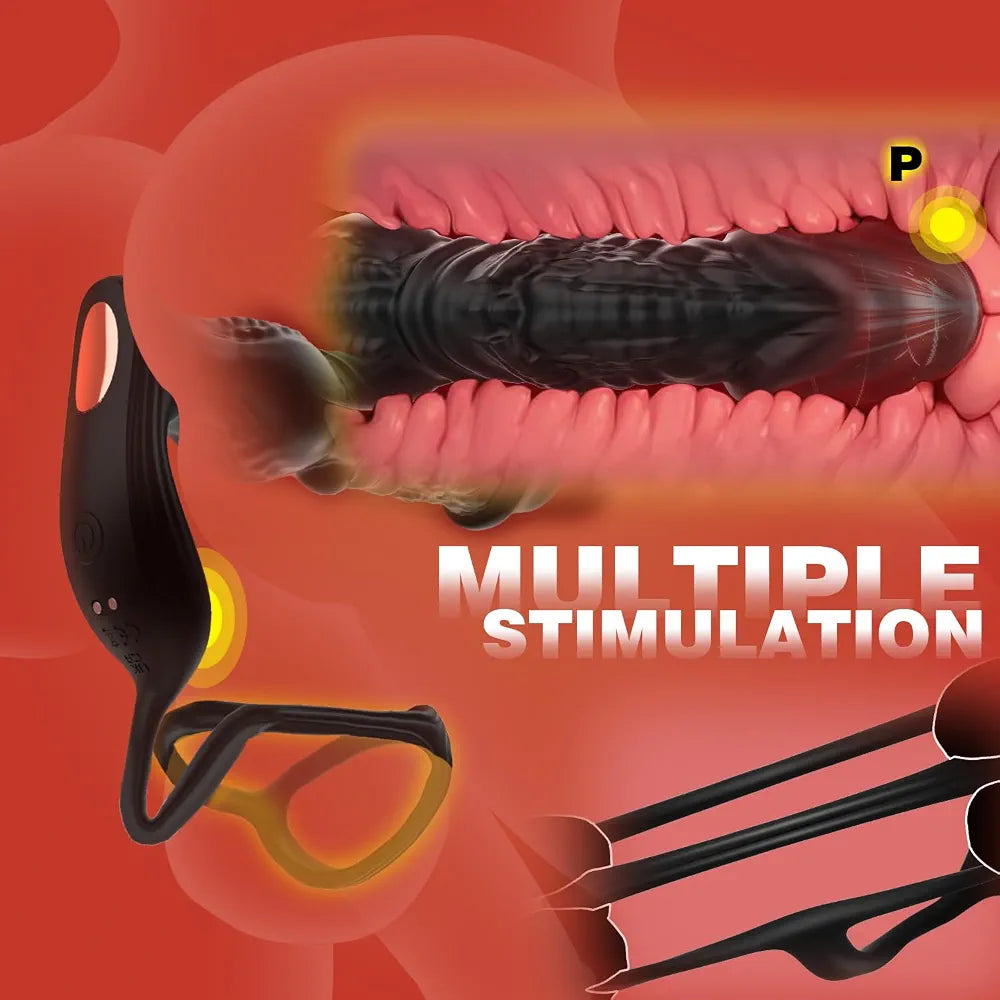 Advanced 6-in-1 App-Controlled Prostate Massager and Thrusting Anal Vibrator with Cock Ring