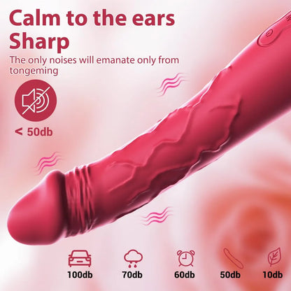Premium 7.6-Inch Waterproof Silicone Vibrator with 10 Vibration Modes for Targeted Stimulation