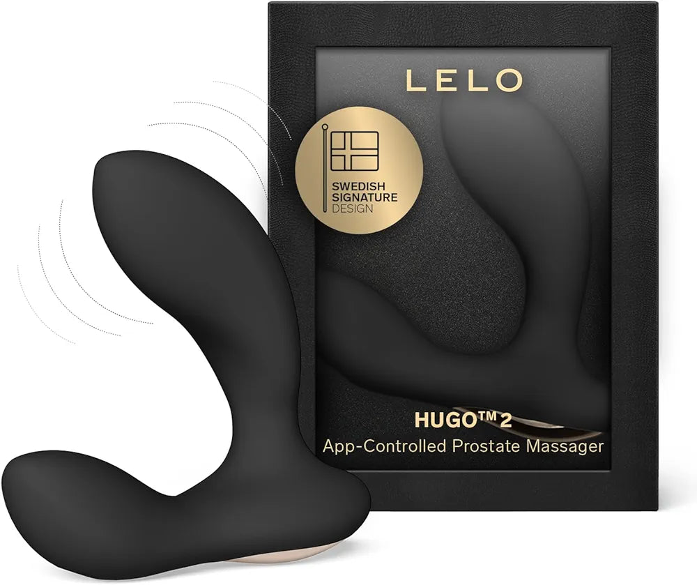 LELO Hugo 2 App-Controlled Prostate Massager - Waterproof Rechargeable Black
