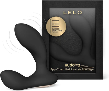 LELO Hugo 2 App-Controlled Prostate Massager - Waterproof Rechargeable Black