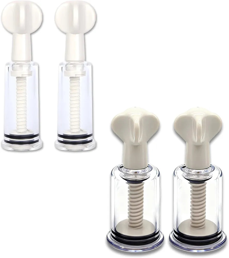 4-Piece Adjustable Clitoral and Nipple Suction Stimulator Set for Sensory Pleasure