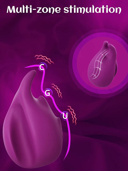 Rechargeable 10-Mode Palm-Sized Clitoral and Nipple Stimulator for Couples and Solo Play