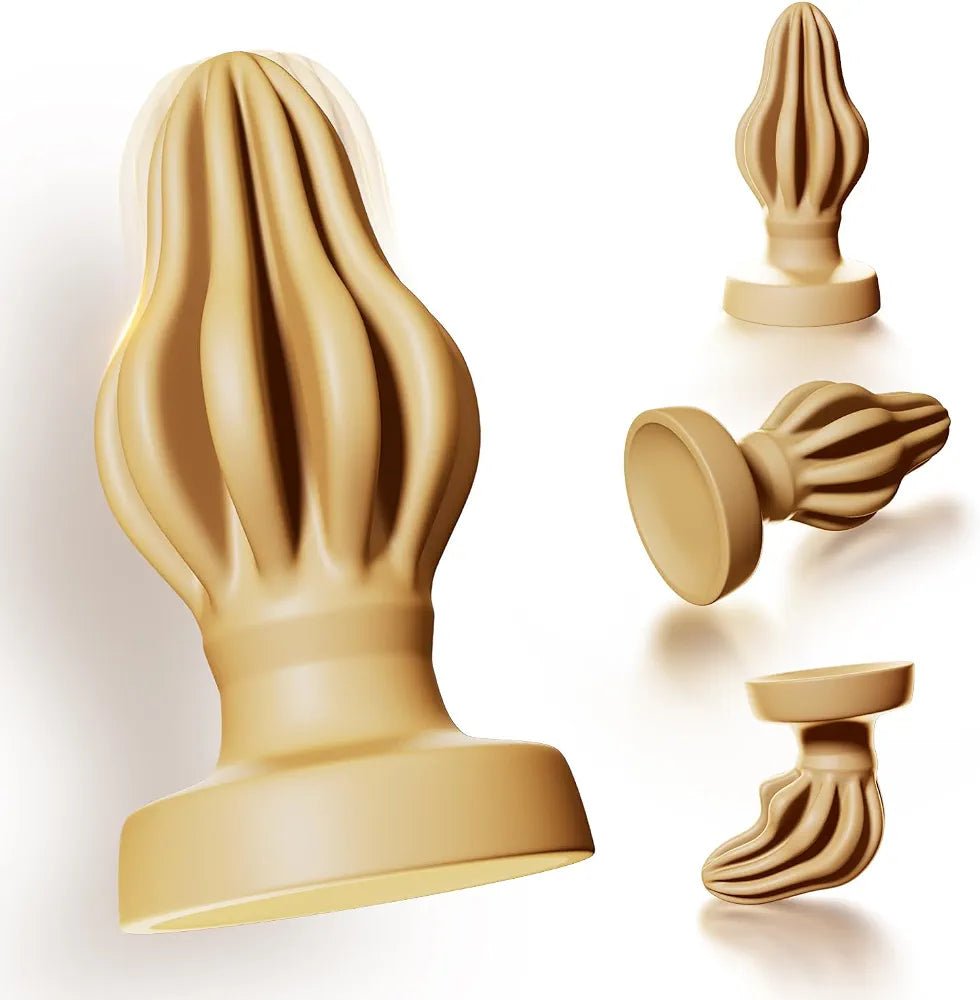 Premium 3-Piece Silicone Anal Training Bead Set with Suction Cup Base