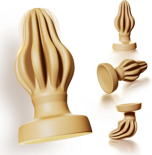 Premium 3-Piece Silicone Anal Training Bead Set with Suction Cup Base