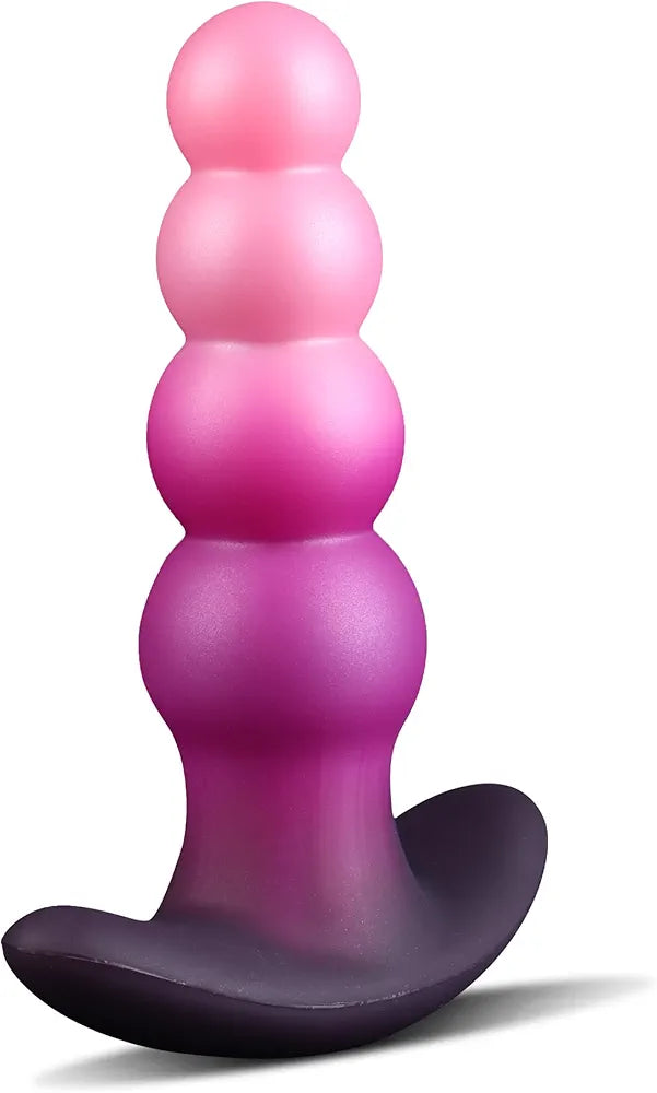 Premium 6.3-Inch Silicone Anal Bead Plug with T-Base for Prostate and G-Spot Stimulation