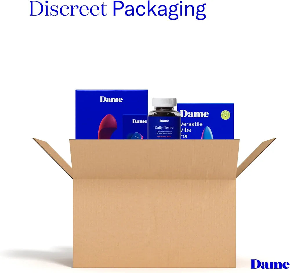 Dame Products Pom Rechargeable Waterproof Silicone Personal Massager - Ice