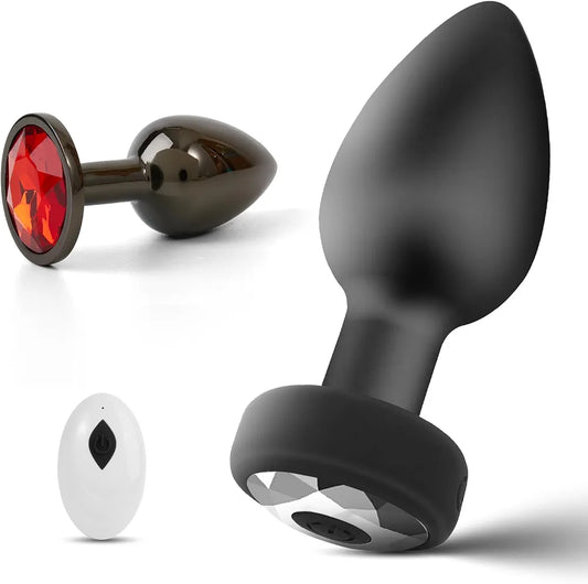 10-Mode Wireless Remote Controlled Anal Vibrator Set with Dual Prostate Massagers
