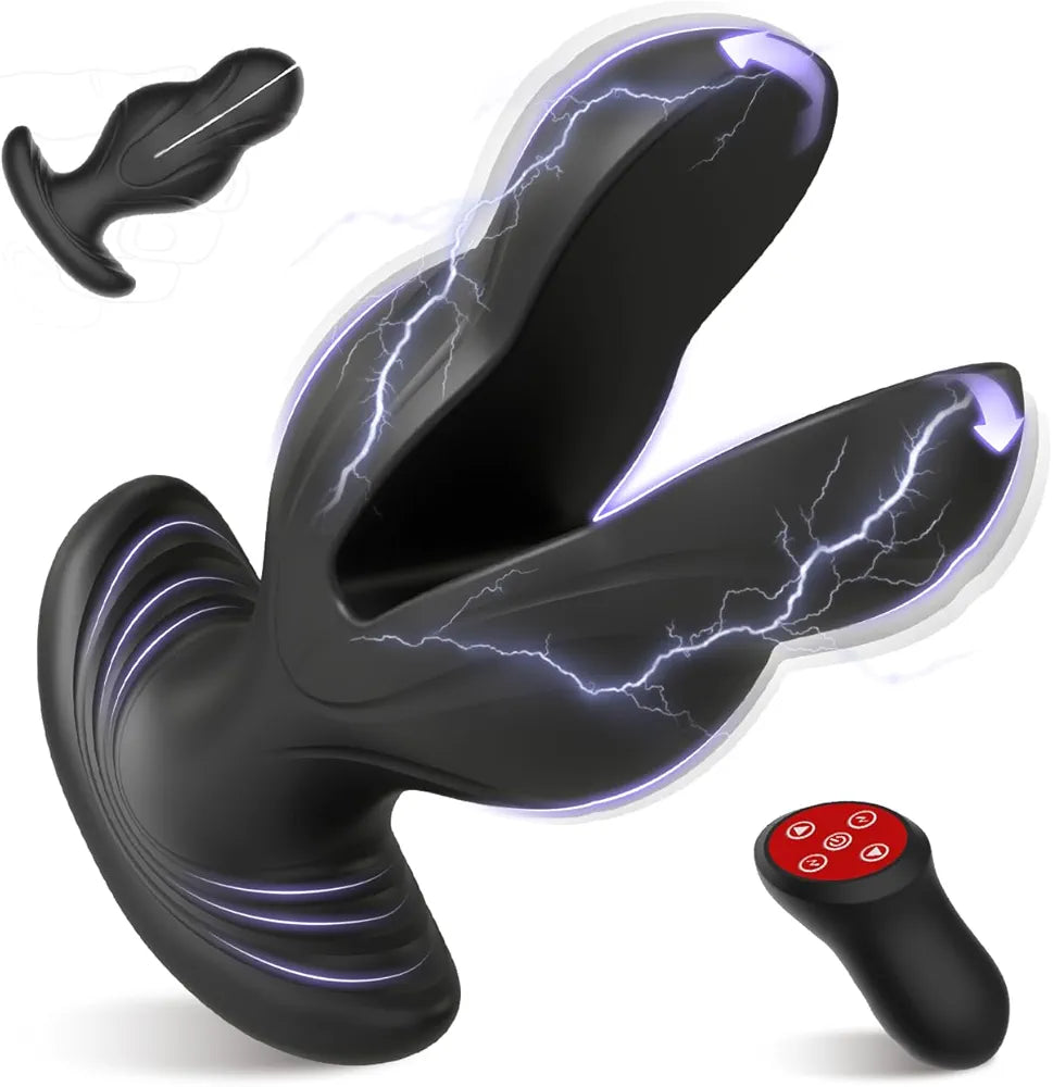 Remote-Controlled Expanding Prostate Massager with 8 Vibration and E-Stim Modes