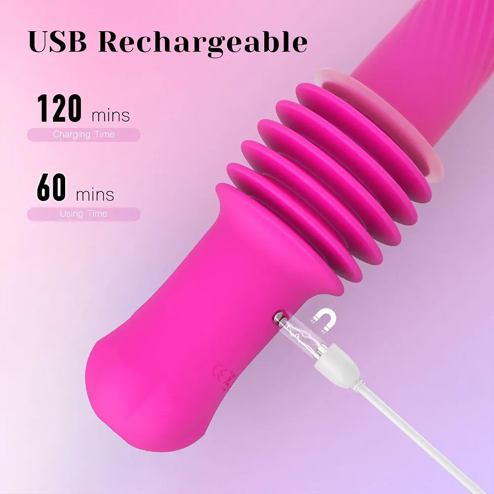 Tracy’s Dog Premium Thrusting Dildo Sex Machine with Heating, Remote Control, and 10 Vibration Modes