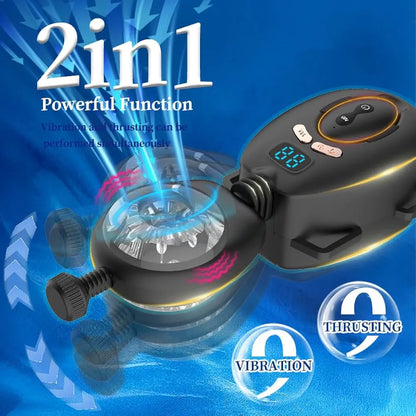 Wordone Automatic Male Masturbator with LCD Display, Adjustable Penis Pump and Stroker
