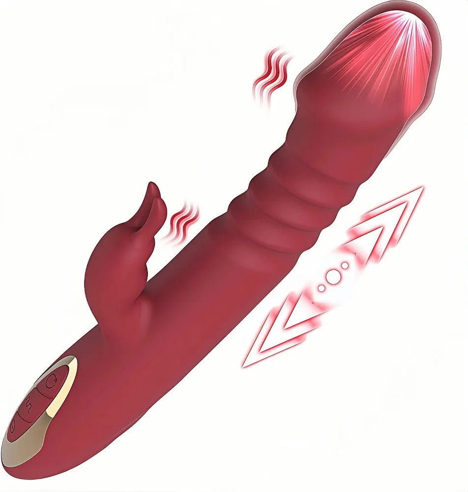 Dual-Action Rechargeable Rabbit Vibrator with Clitoral Suction and 16 Vibration Modes