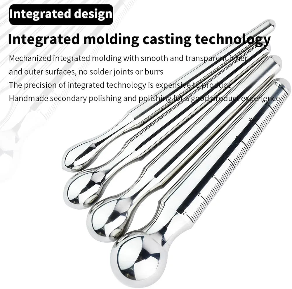 Heuceo 12.5CM Stainless Steel Graduated Urethral Dilator and Prostate Stimulator for Men