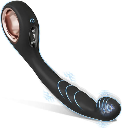 Ergonomic Prostate Massager with 9 Vibration Modes and Ring Handle