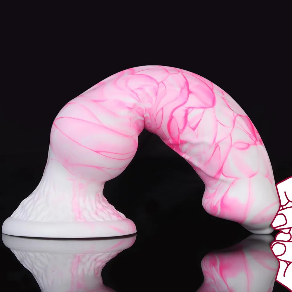 13-Inch Extra Large Silicone Fantasy Wolf Knot Dildo with Suction Cup Base for Anal Training