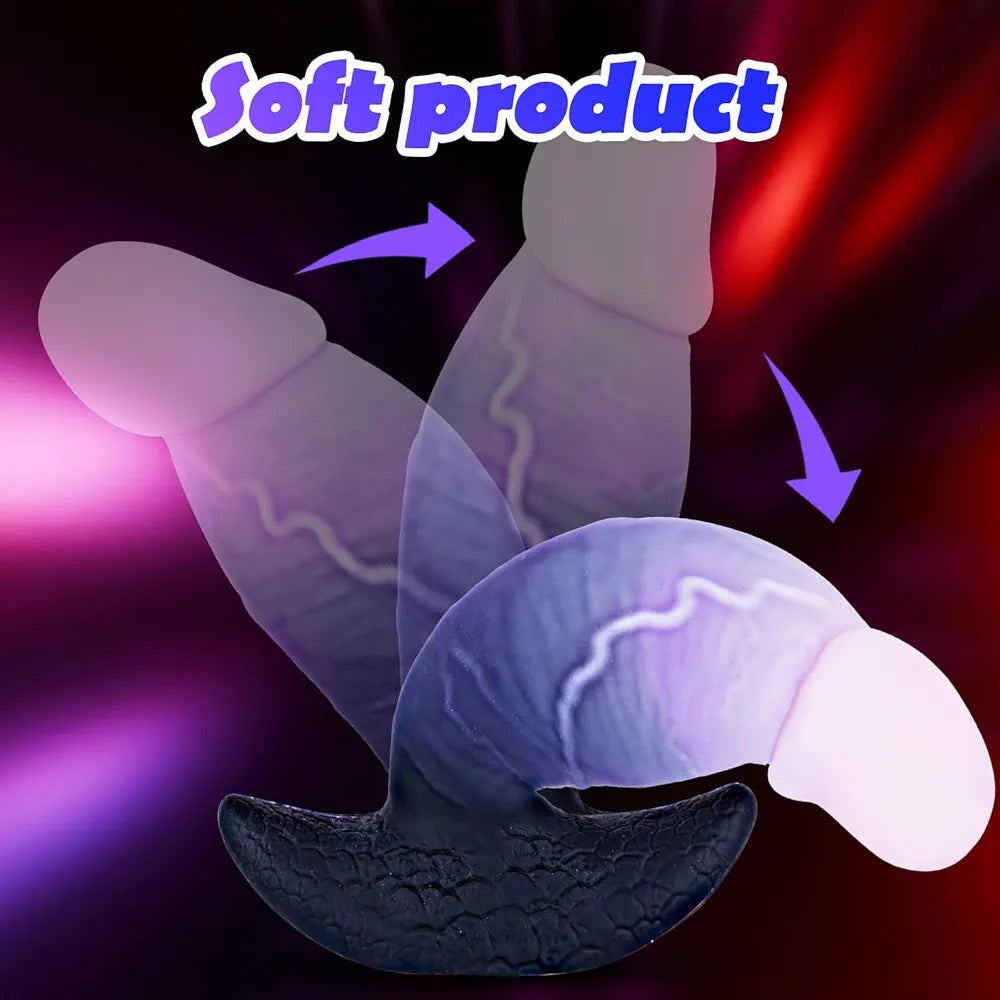 Silicone Fantasy Monster Anal Training Kit: 3-Piece Realistic Plug and Bead Set for Beginners and Advanced Users