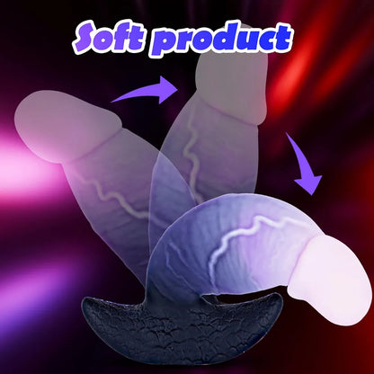Silicone Fantasy Monster Anal Training Kit: 3-Piece Realistic Plug and Bead Set for Beginners and Advanced Users