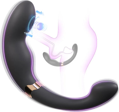 Ergonomic Dual-Ended Prostate Massager and Anal Trainer with Vibration