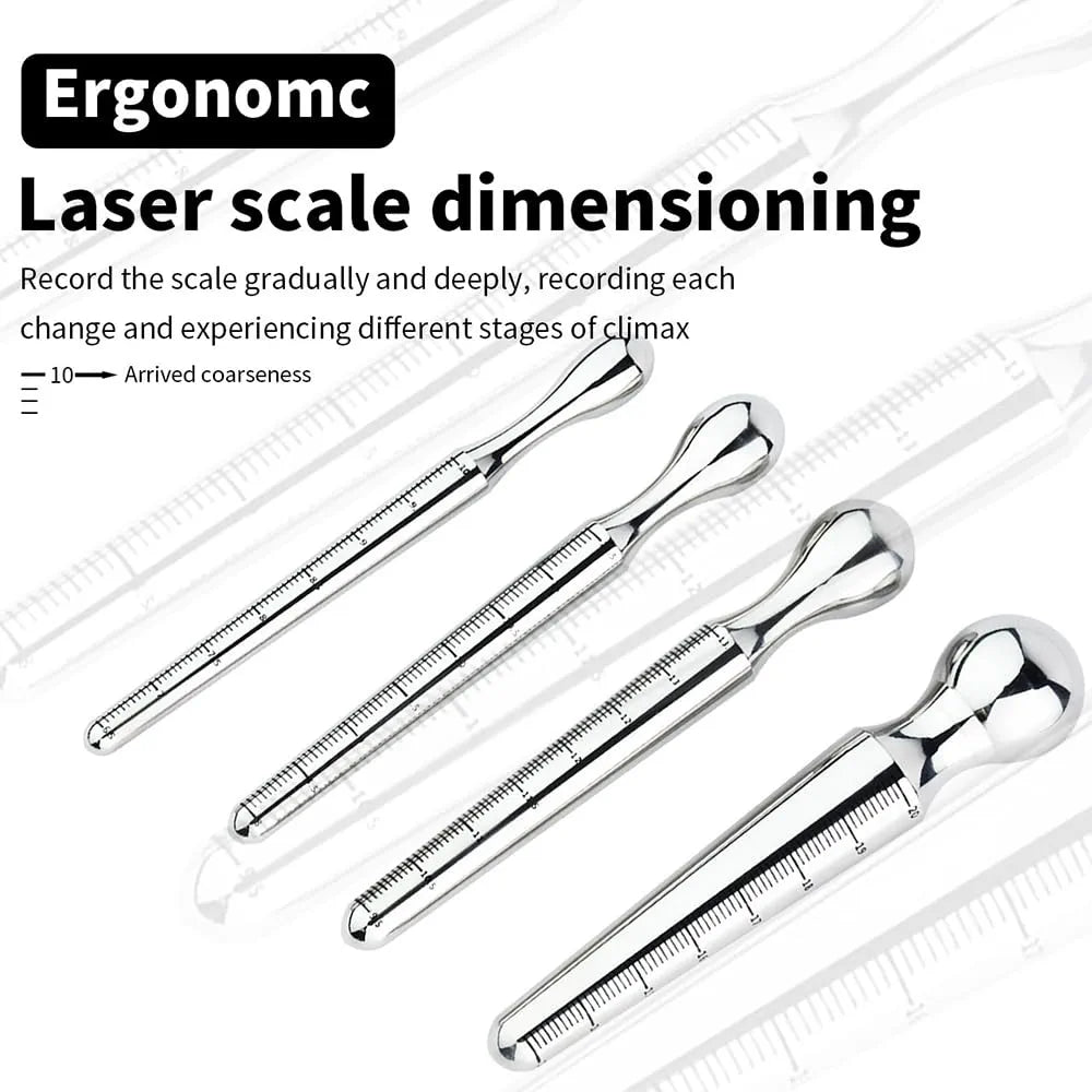 Heuceo 12.5CM Stainless Steel Graduated Urethral Dilator and Prostate Stimulator for Men