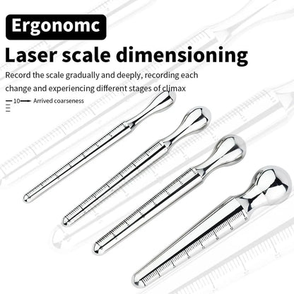 Heuceo 12.5CM Stainless Steel Graduated Urethral Dilator and Prostate Stimulator for Men