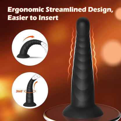 Silicone Anal Training Butt Plug Set - 3 Piece Beginner to Advanced Kit with Suction Base