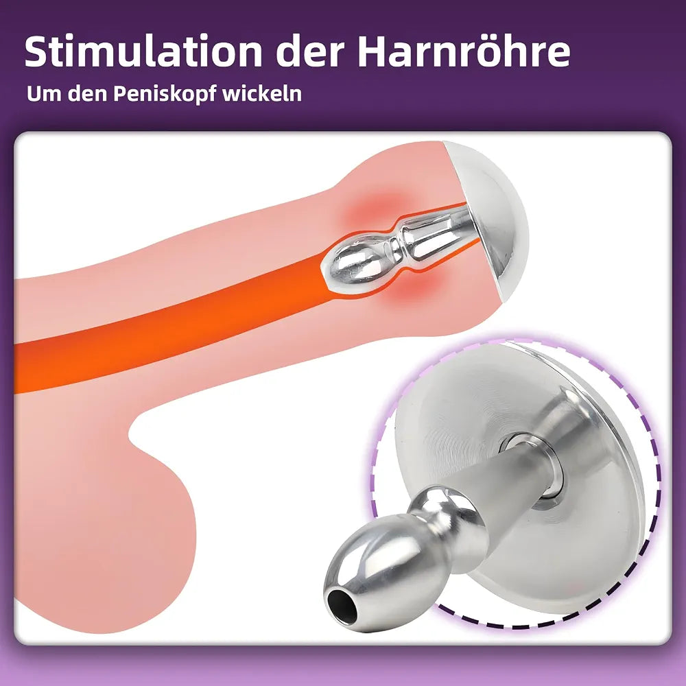 Stainless Steel Hollow Urethral Sounding Plug for Male Stimulation